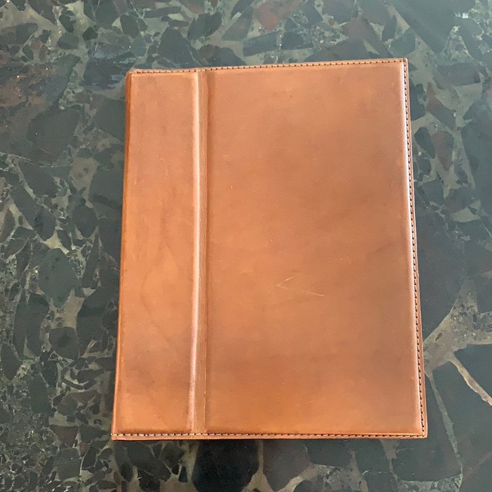 Brown leather iPad case